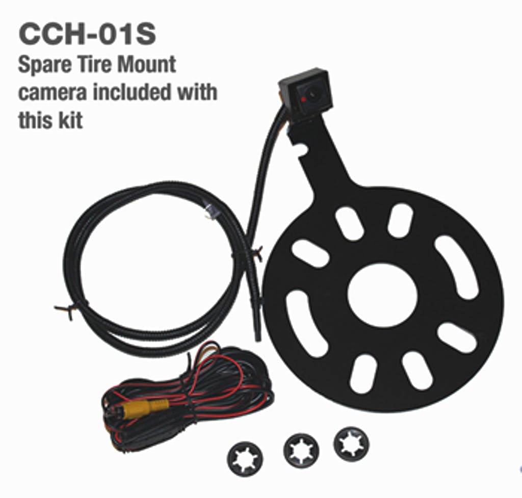 Crux RVCCH-75WT Jeep Wrangler Rear-View with Video Integration Interface /& Spare Tire Mount Camera